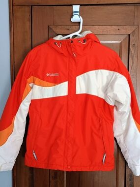 Columbia Women's Orange Hooded Winter Jacket